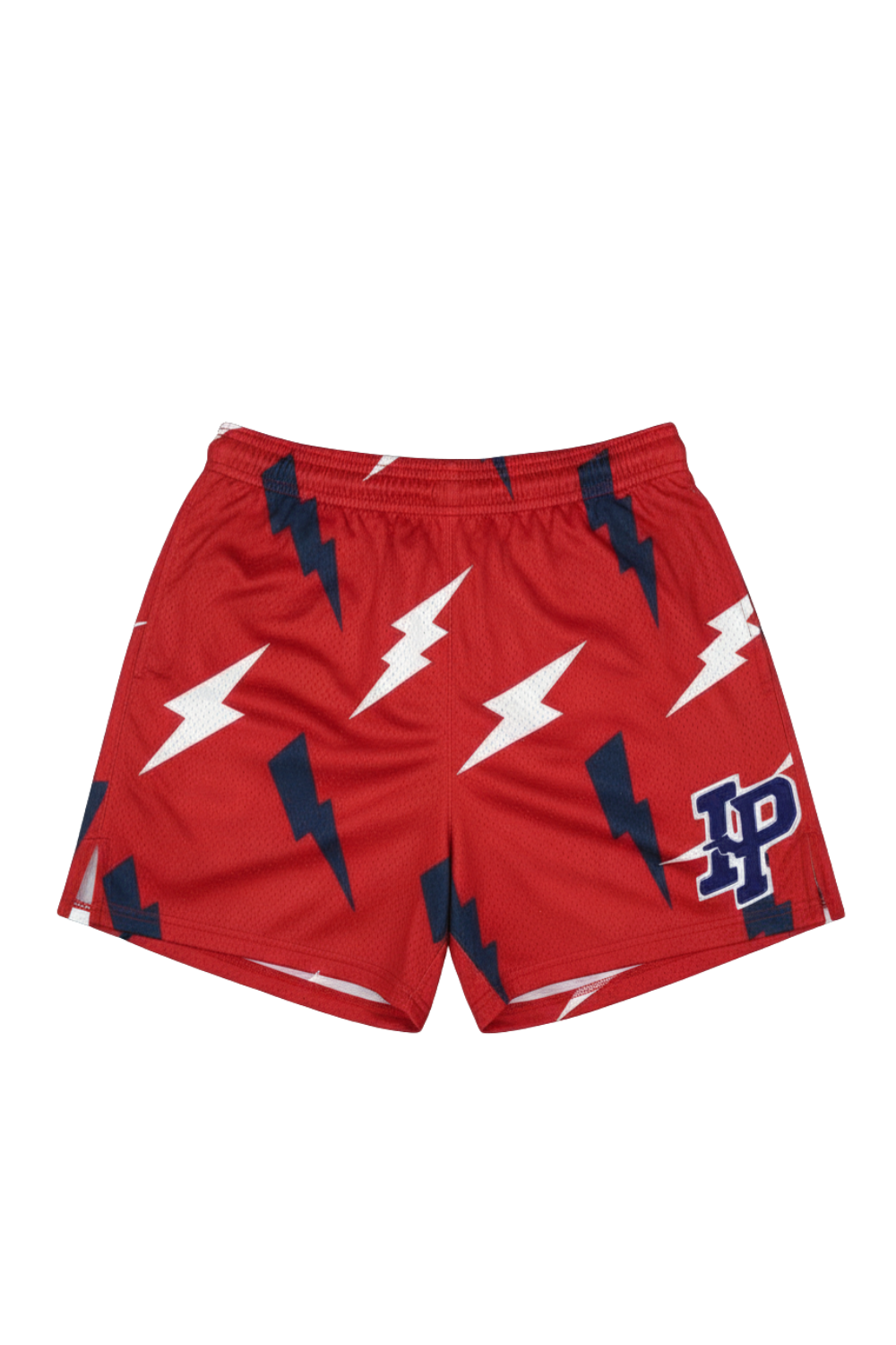 IP Lightning Bolt Print Mesh Shorts