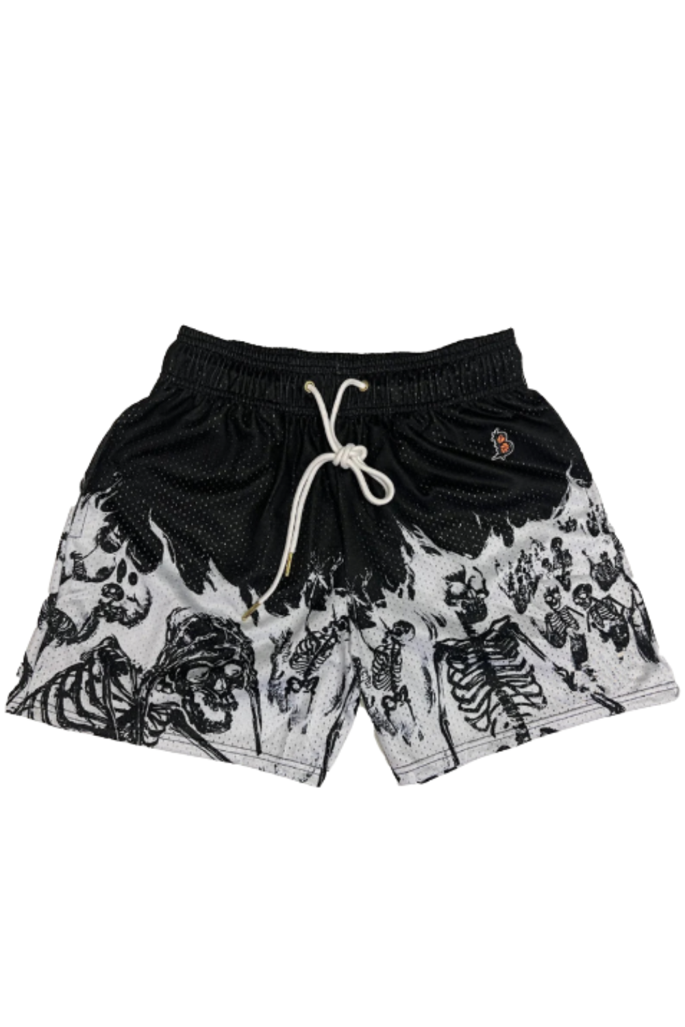 Reaper's Call Skeleton Black Mesh Shorts