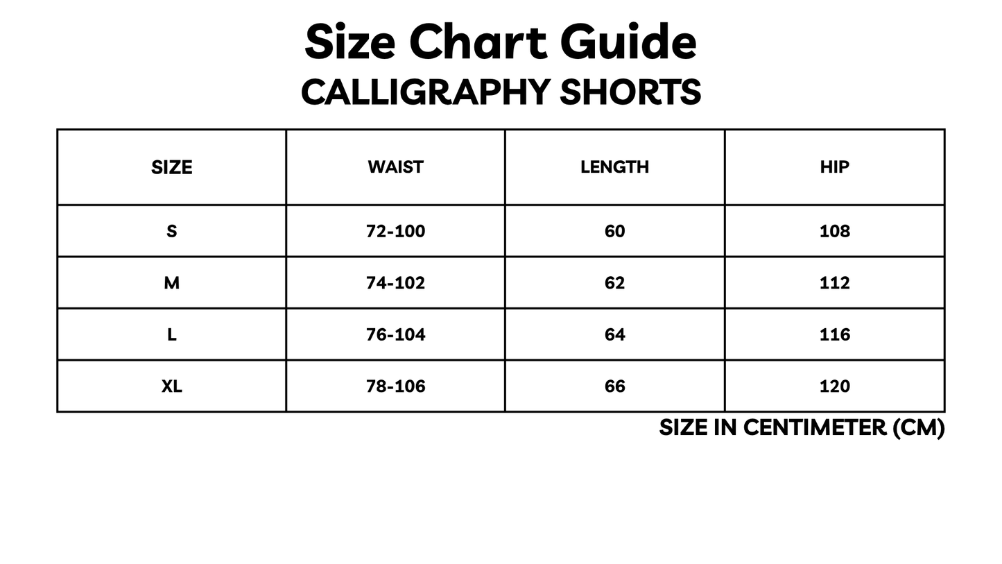 Calligraphy Shorts